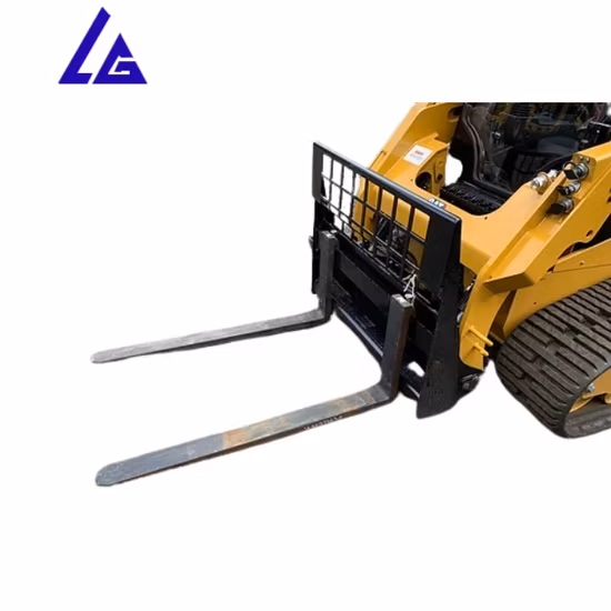 Compact Large Capacity Skid Steer Pallet Fork Frame with 42″ Pallet Forks
